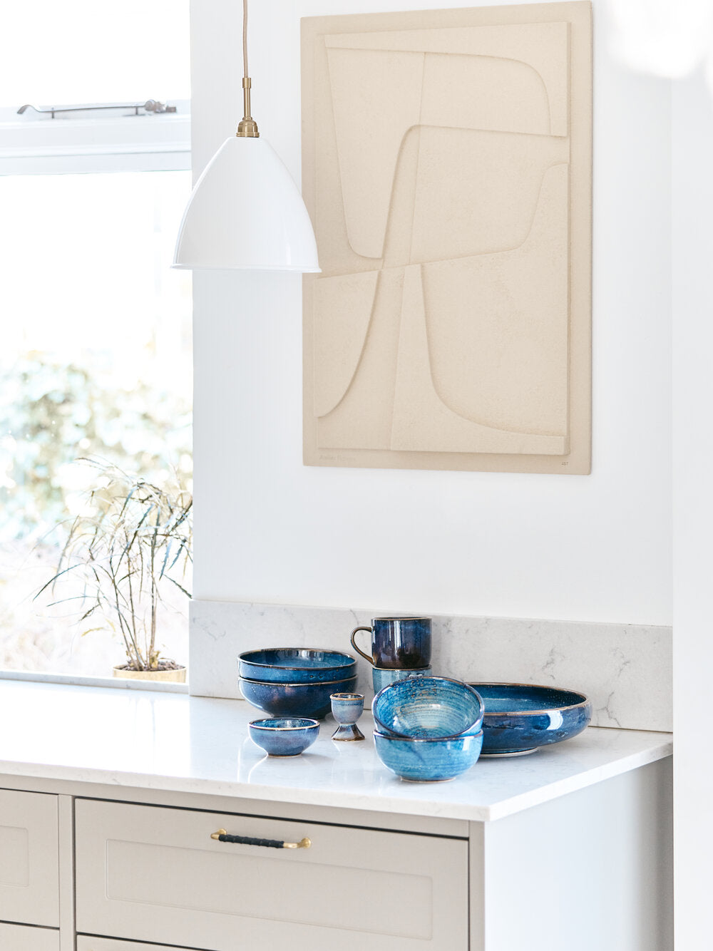 Space dyb tallerken, Aqua Blue - Ø29,5 cm.